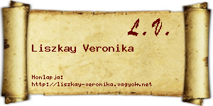 Liszkay Veronika névjegykártya
